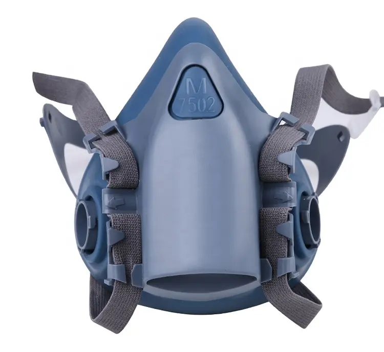 Máscara protectora de media cara Máscara de silicona Respirador mascarilla de silicona 7502 Máscara de polvo eléctrica