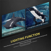 AiJH Jouet requin télécommandé 2,4 G, piscine, salle de bain, bateau télécommandé, 1/18, jouets requin télécommandés rechargeables, excellent cadeau