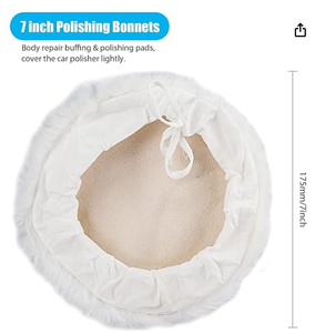 <span class=keywords><strong>Bonnet</strong></span> de polissage en laine d'agneau de 7 pouces, tampons de polissage en laine pour le polissage de voitures, meubles, pierre et bois - Product Image 4