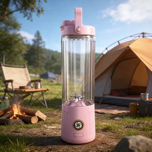 Licuadora Portátil USB, Potente, Resistente, 550 ml, para Smoothies, Batidos, Jugos Frescos, Funciona con Batería, para Uso en el Automóvil, a Prueba de Fugas, Turbo - Product Image 1