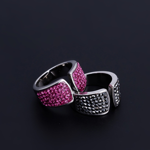 Luxury Best 3A+ Round Zircon Crystal <b>Ring</b> Stainless Steel <b>Rings</b> Women <b>Men</b> Opening Adjustable Trendy <b>Rings</b> for Girls for Girls - Product Image 2