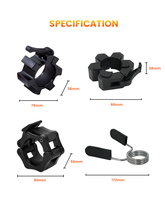 Collier de serrage magnétique antidérapant en acier VANBO pour haltères et barres de musculation – Accessoire de gym pour haltères et barres
