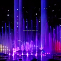 Grande Fontaine Dansante pour Bassin avec Jets Arc Nuit à LED RGB Contrôlés par Programme, Spectacle de Jets Super Haute Puissance pour Projet de Place Publique