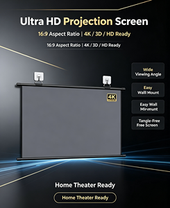 Compatible con Todos los Proyectores, Pantalla de Proyección Enrollable Económica de 60, 72, 84, 100, 120, 150 Pulgadas, 16:9, Proyector de Video Portátil para Películas - Product Image 3