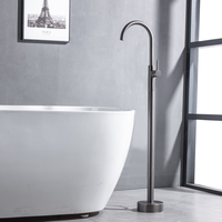 Robinet de baignoire autoportant noir, le meilleur, portable, avec douchette à main et mitigeur de bain, ensemble complet