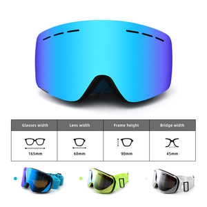 Gafas de esquí antiniebla DE NIEVE personalizables Gafas de Deportes de esquí de doble capa cilíndricas antivaho - Product Image 5