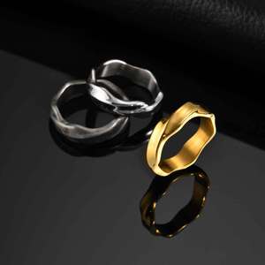 Cổ Điển Màu Xám <span class=keywords><strong>Mobius</strong></span> Vòng Chải Thép Không Gỉ Infinity Ban Nhạc Tùy Chỉnh Biểu Tượng Vĩnh Cửu Đồ Trang Sức Cho Nam Giới - Product Image 2