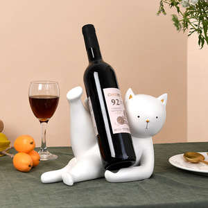 Cat Wine Rack Resin Bottle Holder Modern Decor For Living Room Tabletop Display Gift - Product Image 2
