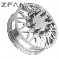Velg Truk ZFAN Polished Deep Lip Forged 20-24 Inch 6/8/10 Lug 6x5.5 8x170 8x200 8x210 10x200 Chrome Dual-ly Super Single Rims