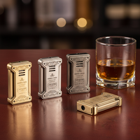 Briquet à gaz rechargeable JIFENG 092 Boutique en métal, flamme réglable pour cigares et cigarettes