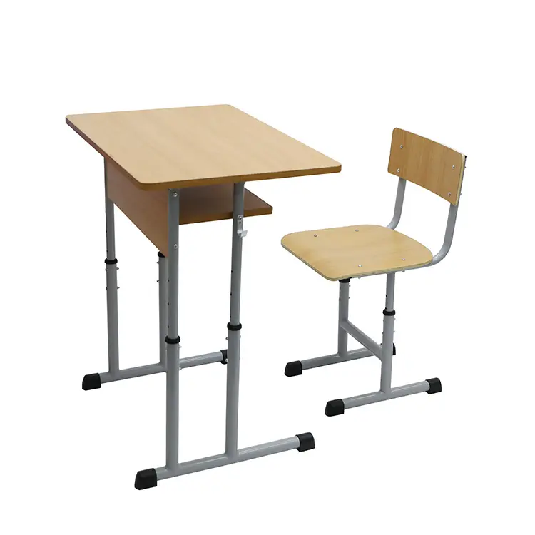 Romania Middle School Table And Chair Wooden Classroom Furniture Student Desk And Chair Set