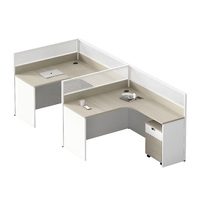 Poste de travail de bureau incurvé avec cloison, bureau informatique moderne en bois, table de direction de luxe, ensemble de mobilier de bureau