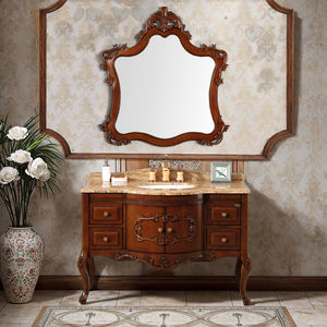 Stile europeo in legno massello camera da letto di lusso eco-friendly piano montato armadio per appartamento Hotel Villa uso bagno vanità - Product Image 5