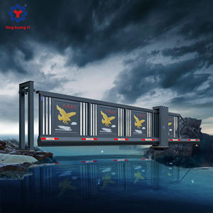 Giá cả cạnh tranh điện nhôm gấp và hàng rào mở với người đi bộ tự động trượt đường lái xe cổng nổi cổng - Product Image 5