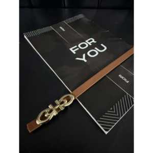 Ceinture pour femme Fiori Designer, boucle en alliage marron, style décontracté, ceinture en cuir PU pour vous - Product Image 2