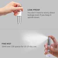 Flacon vaporisateur cylindrique rechargeable pour parfum 10 ml en verre, couleur personnalisée, remplissage par le haut, anti-fuite, format mini de voyage, vide, format poche