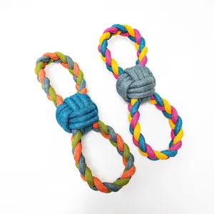 Novo Atacado De Alta Qualidade Em Massa Inovador Pet Dog Plush Toys Set Knot Rope Dog Chew Toy