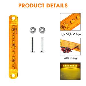 Đèn Cảnh Báo Bên Hông Xe Tải 12-24V Đèn Chiều Rộng Ô Tô Chống Nước Nhiều Màu 9 Bóng Đèn Tín Hiệu Xe Van Xe Moóc - Product Image 3