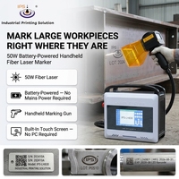Marqueur laser à fibre portable 30W sur batterie pour la traçabilité des numéros de série sur les lignes de fabrication de tuyaux métalliques d'extérieur