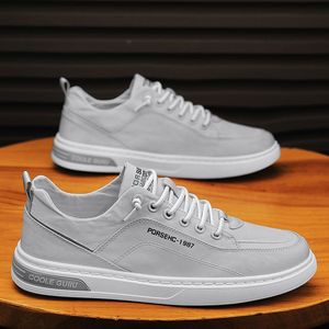 Men's Trendy <b>Canvas</b> Sneakers Korean-Style All-Match Sports Casual Shoes Summer White Breathable Sneakers Walking Style - Product Image 3