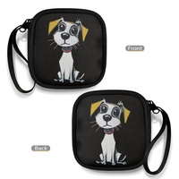 Sac Organisateur Portable à Motif Chien de Dessin Animé Mignon, Mini Pochette Bandoulière pour Rangement d'Accessoires, Câbles et Chargeurs d'Écouteurs