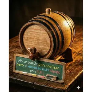Barril de Madera de 5 Litros con Borde Negro para Almacenamiento de Cerveza y Licores - Product Image 4