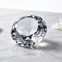 Boule de cristal transparente ornée de diamants, artisanat de haute qualité, décoration pour la maison et les mariages, bijou de comptoir, article très demandé