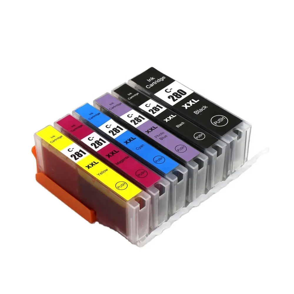 À RÉSERVOIR D'ENCRE PGI-280 PGI280 CLI-281 CLI281 Premium Couleur Compatible Cartouche D'encre pour Canon PIXMA TS9120 TS8120 TS6120 Imprimante