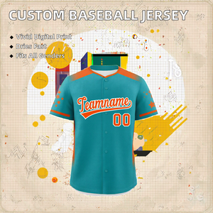 Uniforme de Béisbol Deportivo al por Mayor, Personalizable con Diseño Impreso, Estilo con Botones, Cuello en V, Unisex para Adultos, Transpirable y Absorbente de Humedad - Product Image 2