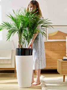 Thủy canh hệ thống thiết lập với tráng men gốm nồi nhựa sợi thủy tinh vòng trồng vườn trang trí nội thất máy tính để bàn nhà hàng Điều kiện Mới - Product Image 2