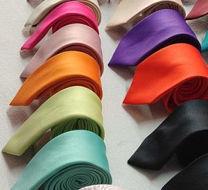 OEM ODM hombres microfibra poliéster liso color sólido <span class=keywords><strong>corbata</strong></span> satén clásico corbatas para hombres negocios boda fiesta regalo - Product Image 4