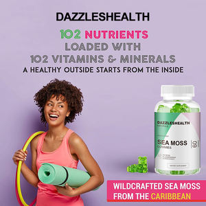 शाकाहारी कार्बनिक जंगली बैंगनी समुद्र के मॉस वजन घटाने विटामिन त्वचा देखभाल गुम्मीज पूरक - Product Image 6