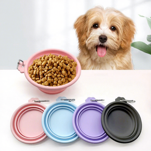 Nouvelle gamelle portable pour chien, pliable et télescopique, en silicone alimentaire, pour voyage en extérieur et intérieur, écologique - Product Image 1