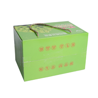 Boîte de conservation alimentaire en carton rigide écologique de qualité alimentaire, imprimée en couleur avec poignée, pour emballage de légumes/fruits à emporter
