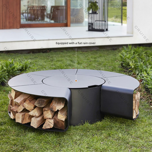 Hành trình BBQ gỗ/gas/atomization/điện tử/rượu bếp lõi tùy chỉnh nhà sản xuất ngoài trời 100/120/150cm freestanding hố lửa - Product Image 3