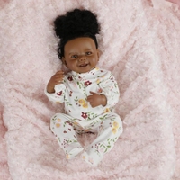 Poupée Reborn Afro-Américaine Lifereborn, Bébé Reborn Réaliste, Bébé Reborn de 18 Pouces, Fille Noire Réaliste avec Cheveux Afro