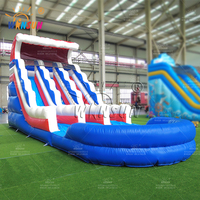 Glissières gonflables extérieures de WINSUN Glissières gonflables de bâche d'enfants d'adultes Glissière d'eau gonflable commerciale avec la piscine