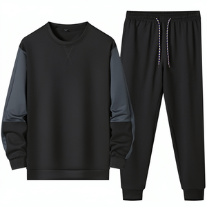 Sweat à capuche long doublé 350 g/m² avec logo Puff, épaules tombantes, personnalisé, en molleton recyclé écologique teint uni, unisexe pour hommes - Product Image 1