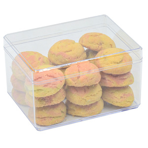 Boîte à biscuits personnalisée en gros, fabriquée à la main, ODM, boîte rectangulaire transparente spéciale pour dim sum avec couvercle - Product Image 1