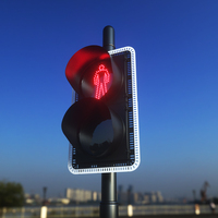 Feu de signalisation routière piétonnier rouge-vert 300 mm en plastique PC pour intersection