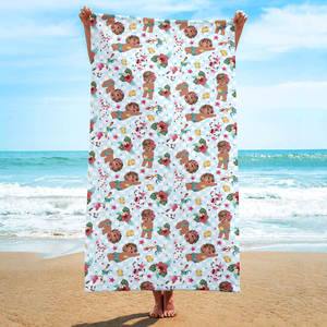 Toallas de Playa de Microfibra para Niños, Poncho con Capucha, Paño de Terry Personalizado, Bonito, Princesa del Mar - Product Image 4
