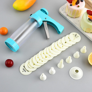 Kit de presse à biscuits multifonctionnel <span class=keywords><strong>avec</strong></span> 16 disques à biscuits et 6 embouts, <span class=keywords><strong>pistolet</strong></span> à biscuits <span class=keywords><strong>avec</strong></span> poche à douille - Product Image 2