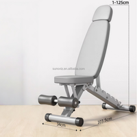 Banc de musculation réglable commercial - Banc de musculation multi-angles plat/incliné/décliné pour l'entraînement musculaire, équipement de musculation robuste
