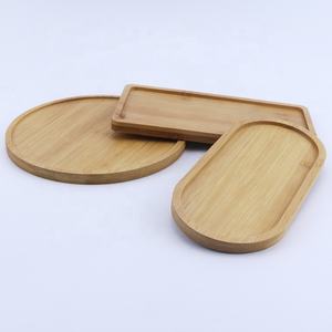Forme irrégulière personnalisé ovale Rectangle en bois plateau à thé plat plateau ménage cuisine Restaurant bambou plateau de service en bois - Product Image 2