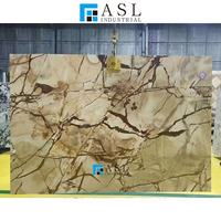 Dalle de quartzite bleu Roma brésilien à motifs, comptoir en marbre de qualité supérieure