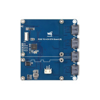 Tarjeta PCIe a 4 puertos Gigabit / 2.5G ETH (B) para Raspberry Pi 5, compatible con Raspberry Pi OS, sin controladores, Plug and Play