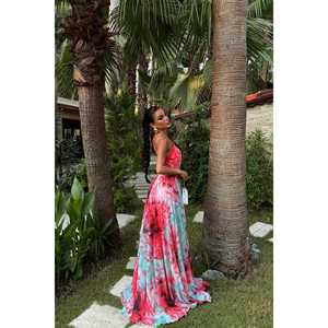 Vestido de Noche Formal Mint Navea, Talla XL, Corte en A, Lentejuelas, Perlas, Flores, Estilo Imperio, Opciones de Largo hasta la Rodilla y hasta el Suelo, para Fiestas de Graduación, Banquetes y Eventos - Product Image 1