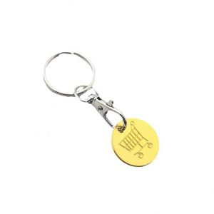 Custom Logo Blank Stainless Steel Trolley Coin <b>Key</b> <b>Chain</b> Laser Custom Logo Shopping Cart for Supermarket Coin Holder Keychain - Product Image 4