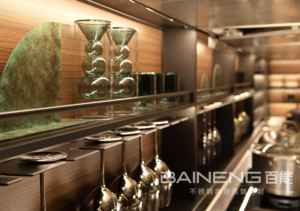 BAINENG 48 saat ücretsiz tasarım High-end Modern mobilya bir durak özelleştirilmiş ada paslanmaz çelik mutfak dolabı Villa projesi - Product Image 3