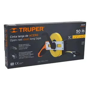 Cinta métrica larga de 50 m, metálica, tipo cruz, TRUPER - Product Image 3